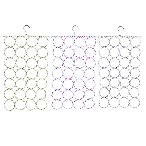 Vipeco Multi-use 28-Hole Ring Rope Scarf Wrap Shawl Storage Holder Hanger Tie Rack