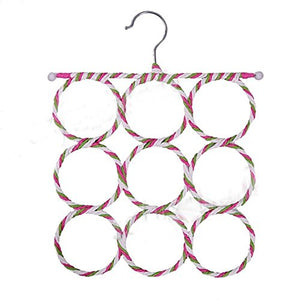 Villy Circles Scarf Holder Organizers Multifunctional Hanger Holder with 9/12/16/28 Circles (9 Holes)