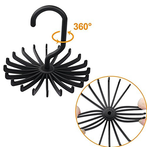 Kikole 360° Twirl Tie Rack Belt Hanger Holder Hook for Closet Organizer Storag Tie Racks