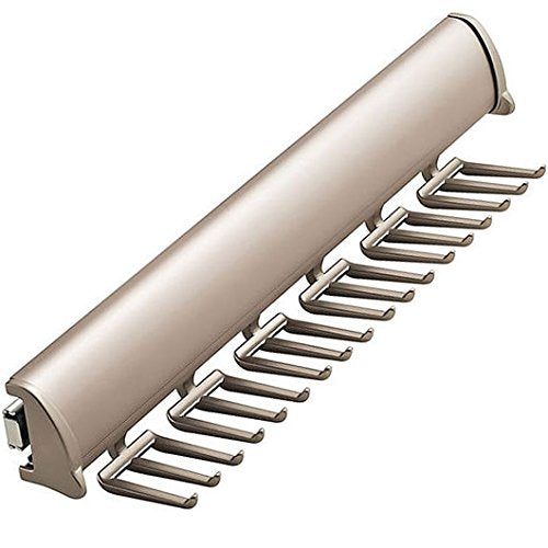 Synergy Elite 13.88 in. Tie Rack w Slide in Matte Nickel