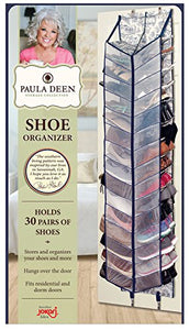 Jokari Paula Deen Shoe Organizer - Over The Door 30 Pocket Shoes Storage with Large Compartments for Side by Side Storage - Fits Any Standard Door & Easy to Attach Inside Your Closet