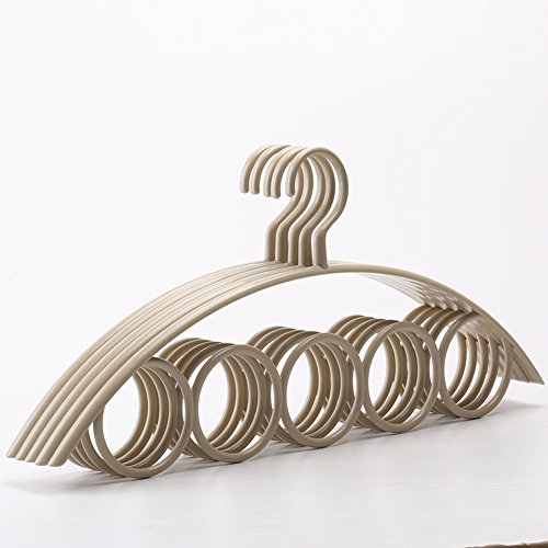SWEET&HONEY 20 pieces Scarf hanger,Closet organizer Drying rack Storage For scarves Ties Belts Shawls Pashminas Accessories-5 loops, Plastic-C 23x41cm(9x16inch)