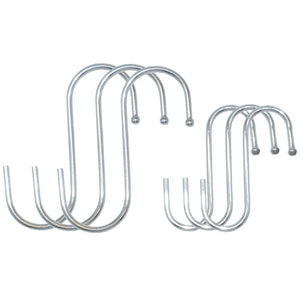 Renashed 30 Pack S Hook Hanging Hooks Extended Wall Mount Tool Holder Hangers for Bathroom, Bedroom, Office and Kitchen