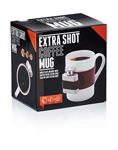 NPW-USA Extra Shot Coffee Mug & Mini Flask Set, White/Brown