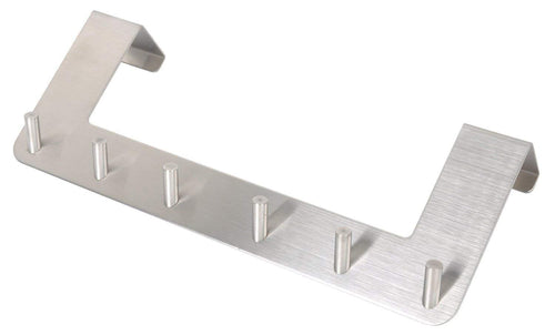 Over the Door Hooks, Sumnacon Stainless Steel Door Hanger With 6 Hooks, Heavy Duty Towel Jackets Coat Clothes Door Organizer Rack For Bathroom, Bedroom, Kitchen, Fit 1.5 