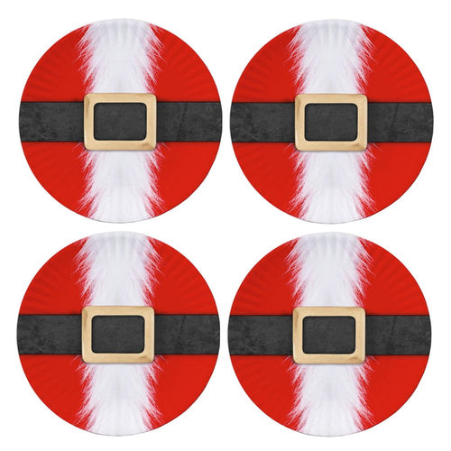 Christmas Santa Pants 8.25 inch Melamine Plates, Set of 4