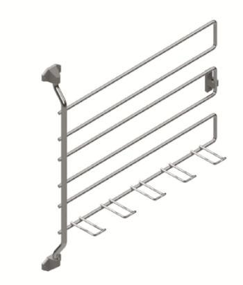 Tie-belt rack with hinge