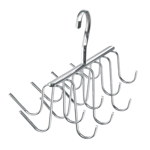 InterDesign Axis Closet Storage Organizer Rack for Ties, Belts - Large, Chrome