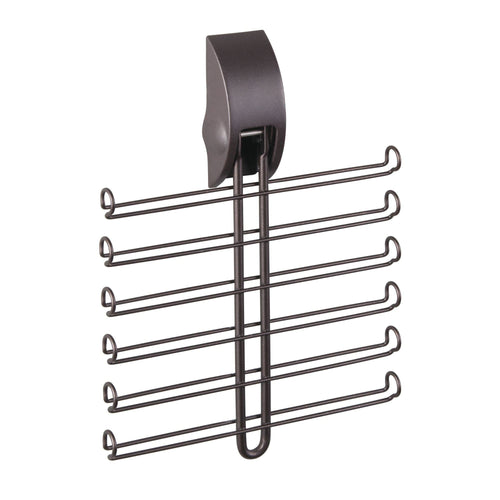 mDesign Wall Mount Tie and Belt Rack/Organizer for Closet Storage - Bronze