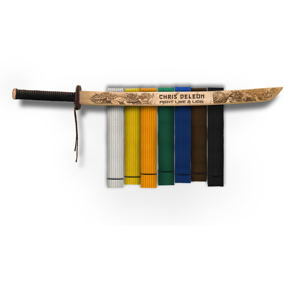 Dojo Stick Rack Kirin Dojo Martial Arts Belt Rack Customizable Wall Sign – Tilesey